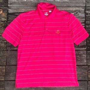 SOLD—CB DryTec SPF 50 Pink Striped Golf Polo Shirt